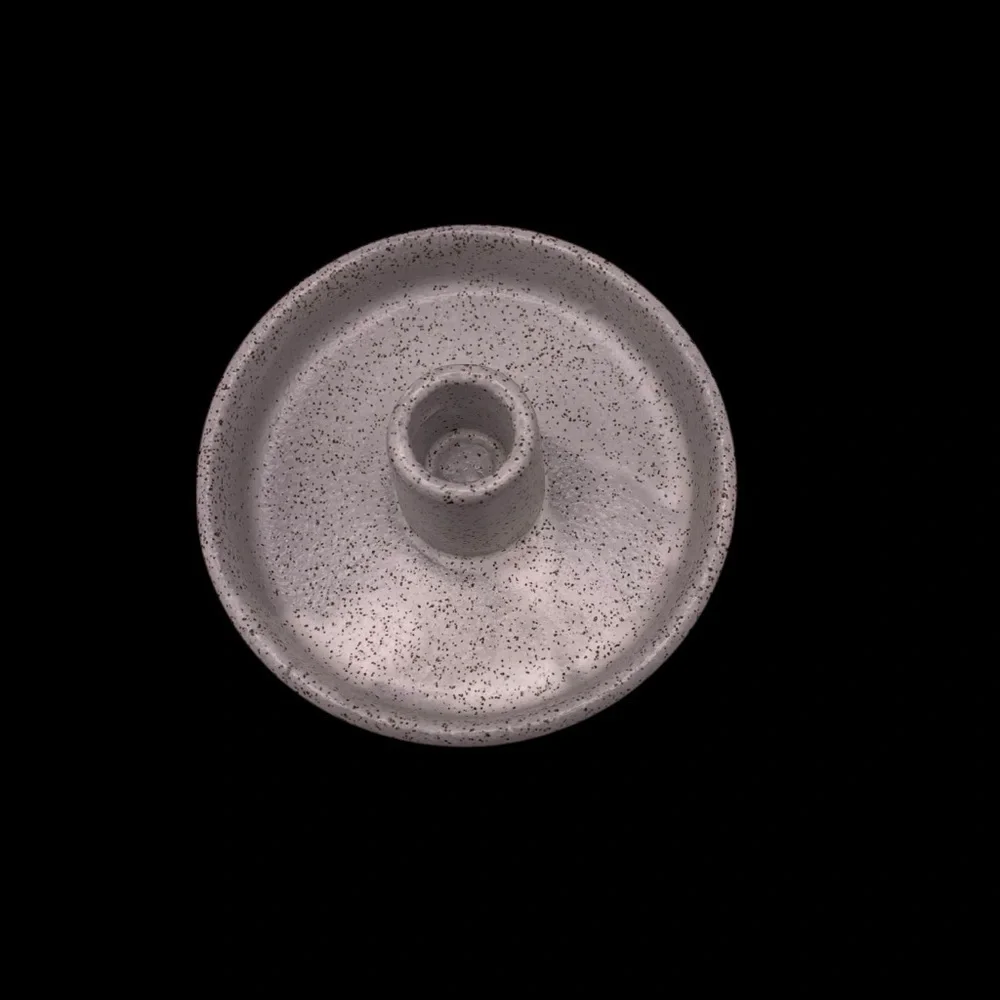 Smith & Hawken Gray Speckled Ceramic Candle Holder Modern Minimalist 5